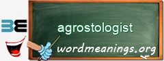 WordMeaning blackboard for agrostologist